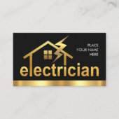 Zuhause-Rahmen für Gold Electrical Visitenkarte (Vorderseite)