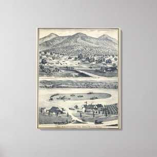 Zuhause-Ranchs in Fresno, Kalifornien Leinwanddruck