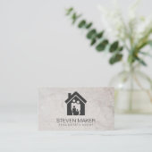 Zuhause | Real Anwesen Agent Business Card Visitenkarte (Stehend Vorderseite)