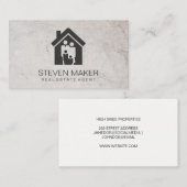 Zuhause | Real Anwesen Agent Business Card Visitenkarte (Vorne/Hinten)