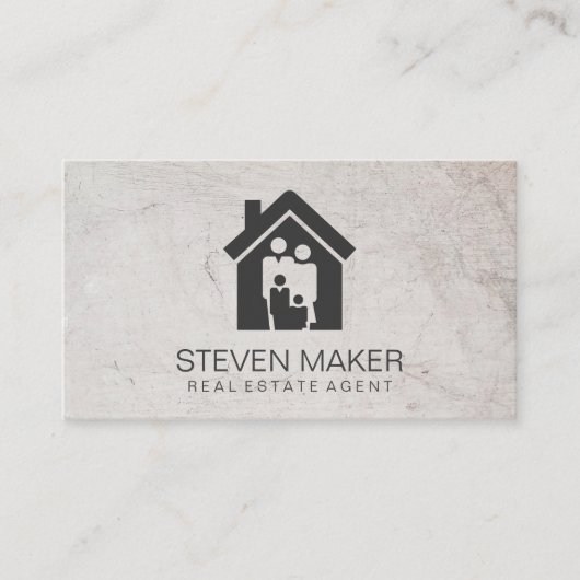 Zuhause | Real Anwesen Agent Business Card Visitenkarte (Vorderseite)