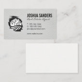 Zuhause Real Anwesen | Anleger | Leather Trim Visitenkarte (Vorne/Hinten)