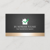 Zuhause Real Anwesen Inspection Modern Gold Border Visitenkarte (Vorderseite)