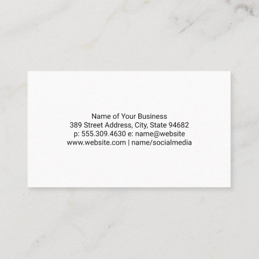 Zuhause | Real Anwesen Visitenkarte (Rückseite)