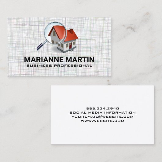 Zuhause | Real Anwesen Visitenkarte (Vorne/Hinten)