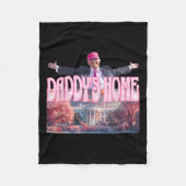 Zuhause Real Donald Pink Preppy Edgy Good Man Trum Fleecedecke (Vorderseite)