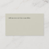 Zuhause Realtor Business Card Visitenkarte (Rückseite)