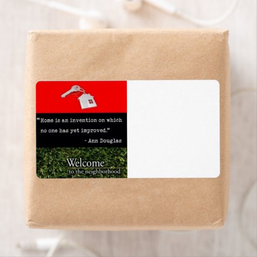 Zuhause: Red Black Green Address Label (Insitu)
