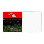 Zuhause: Red Black Green Address Label (Vorne)