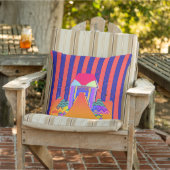 Zuhause Red Blue Stripe Kissen (Stuhl )