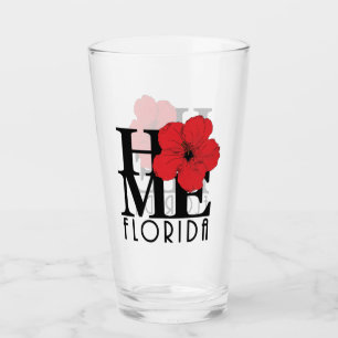 ZUHAUSE Red Hibiskus Glas