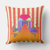 Zuhause Red Stripes Kissen (Rückseite)