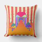 Zuhause Red Stripes Kissen (Vorderseite)