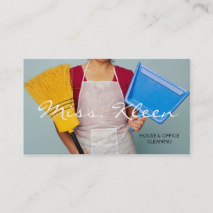 Zuhause-Reinigung im Haus, Cleaners Business Card Visitenkarte
