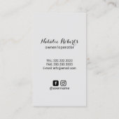 Zuhause Reinigung Schlichter Blue Housekeeping Zim Visitenkarte (Rückseite)