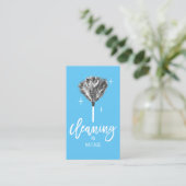 Zuhause Reinigung Schlichter Blue Housekeeping Zim Visitenkarte (Stehend Vorderseite)