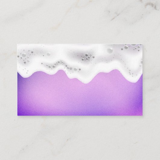 Zuhause-Reinigung | Soap Suds | Lila Visitenkarte (Rückseite)