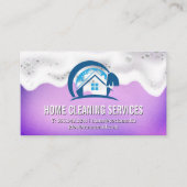 Zuhause-Reinigung | Soap Suds | Lila Visitenkarte (Vorderseite)