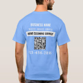 Zuhause-Reinigungs-Service QR-Logo-Sonderarbeit T-Shirt (Rückseite)