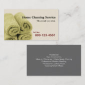 Zuhause-Reinigungs-Service Visitenkarte (Vorne/Hinten)