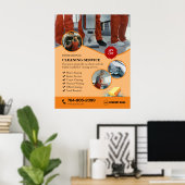 Zuhause-Reinigungs-Services-Kundenposter Poster (Heimbüro)