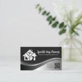 Zuhause-Reinigungs-Symbole | QR Code Visitenkarte (Stehend Vorderseite)