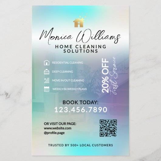 Zuhause-Reinigungsservice Moderner Flyer (Hinten)