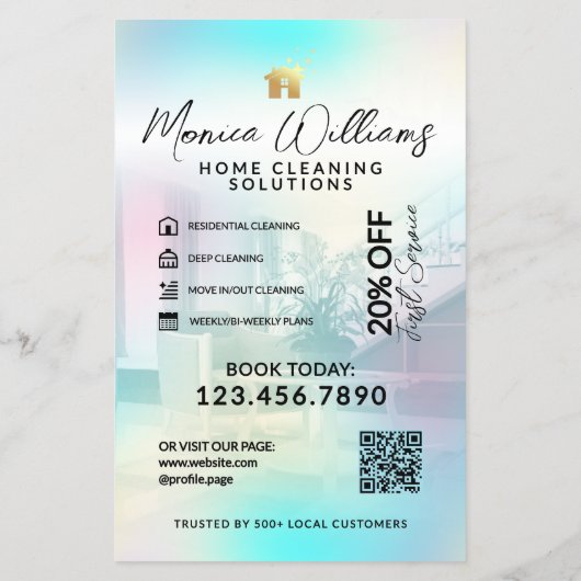 Zuhause-Reinigungsservice Moderner Flyer (Hinten)