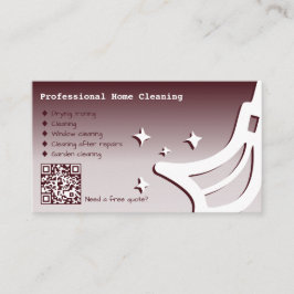 Zuhause-Reinigungsservice - Red Business Card Visitenkarte