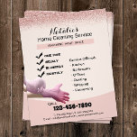 Zuhause-Reinigungsservice Rosa Rose Gold Glitzer Flyer<br><div class="desc">Zuhause Cleaning Service Pink Rose Gold Glitzer Flyer.</div>