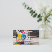 Zuhause Reinigungsservice Visitenkarten Hausreinig Visitenkarte (Stehend Vorderseite)