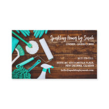 Zuhause Reinigungsservice Visitenkarten Hausreinig