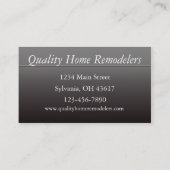 Zuhause Remodeler Visitenkarte (Rückseite)