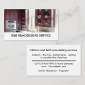 Zuhause Remodeling Service Visitenkarte (Vorne/Hinten)
