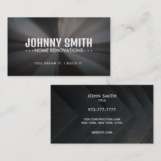 Zuhause Renovation Business Card Visitenkarte (Vorne/Hinten)