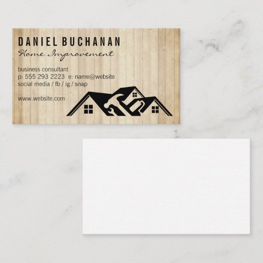 Zuhause-Renovierung | Generalunternehmer Visitenkarte (Vorne/Hinten)