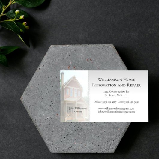 Zuhause Renovierung und Reparatur der Visitenkarte