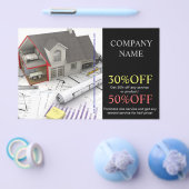 Zuhause-Renovierung von Dachreparaturgebäuden Flyer (Einzeln)