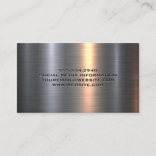 Zuhause-Renovierungen | Bauwerkzeuge | Metall Visitenkarte (Rückseite)