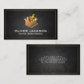 Zuhause-Renovierungen | Reparaturwerkkasten Visitenkarte (Vorne/Hinten)