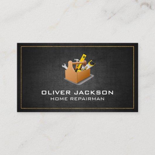 Zuhause-Renovierungen | Reparaturwerkkasten Visitenkarte (Vorderseite)