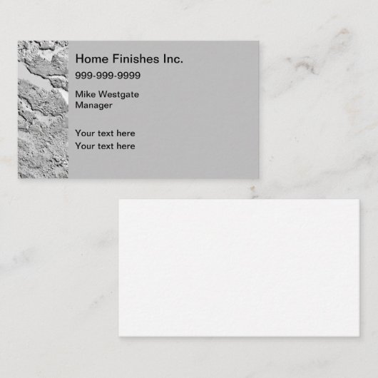 Zuhause-Renovierungs- und Umbauarbeiten Visitenkarte (Vorne/Hinten)