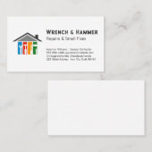 Zuhause-Renovierungsarbeiten für Zimmereinrichtung Terminkarte (Vorne/Hinten)