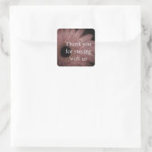 Zuhause Rental Floral Vielen Dank Quadratischer Aufkleber (Tasche)