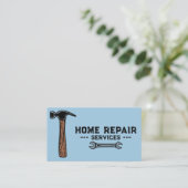 Zuhause Repair Service Blue Visitenkarte (Stehend Vorderseite)