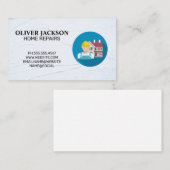 Zuhause-Reparatur | Bauarbeiter Visitenkarte (Vorne/Hinten)