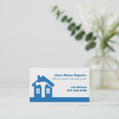 Zuhause-Reparatur-blaue Geschäfts-Karte Visitenkarte (Stehend Vorderseite)