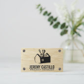 Zuhause-Reparatur der Toolbox | Schrauben aus Holz Visitenkarte (Stehend Vorderseite)