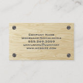 Zuhause-Reparatur der Toolbox | Schrauben aus Holz Visitenkarte (Rückseite)