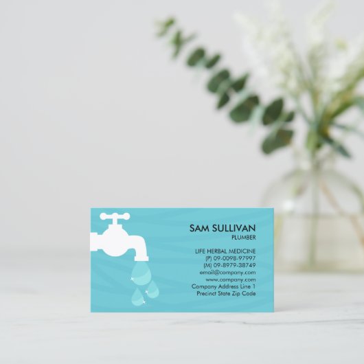 Zuhause-Reparatur des Klempnerklecks Visitenkarte (Stehend Vorderseite)